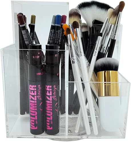 Miniatura 3 de OnDisplay Bandeja organizadora de cosméticosmaquillaje de acrílico giratoria Sky