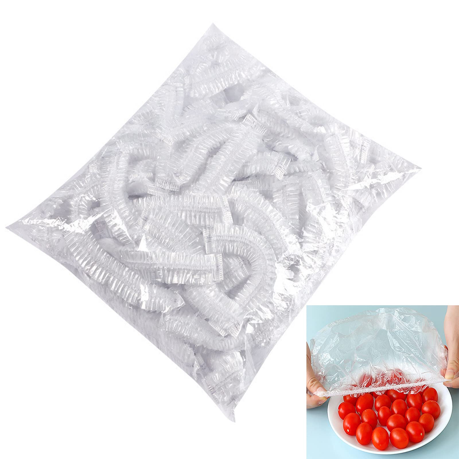 200 Sacchetti Conservazione Alimenti - Elastici Trasparenti, Riutilizzabili, Per Frutta E Cibo - Foto 2