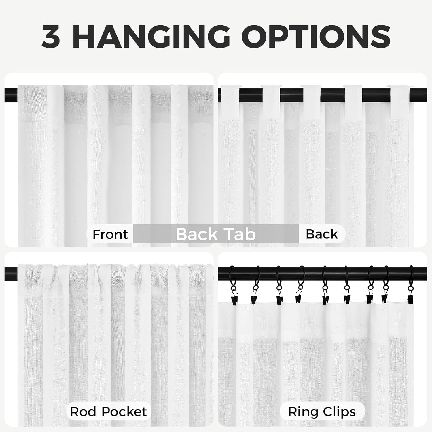 Függöny felszerelési módok és rögzítési lehetőségek