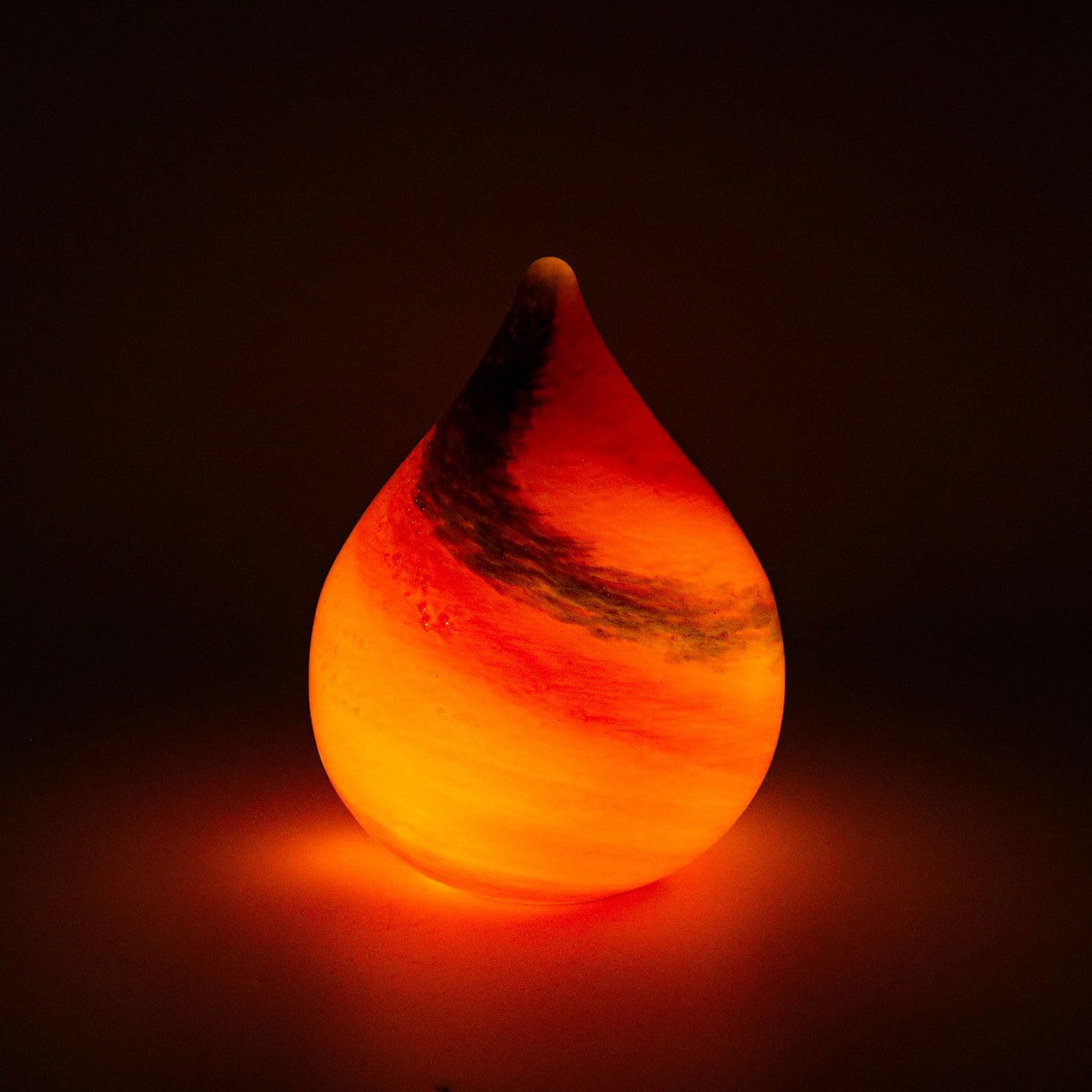 Lampada da comodino in vetro per la casa e la decorazione festiva, luce notturna delicata per camera da letto e feste, lampada da tavolo decorativa