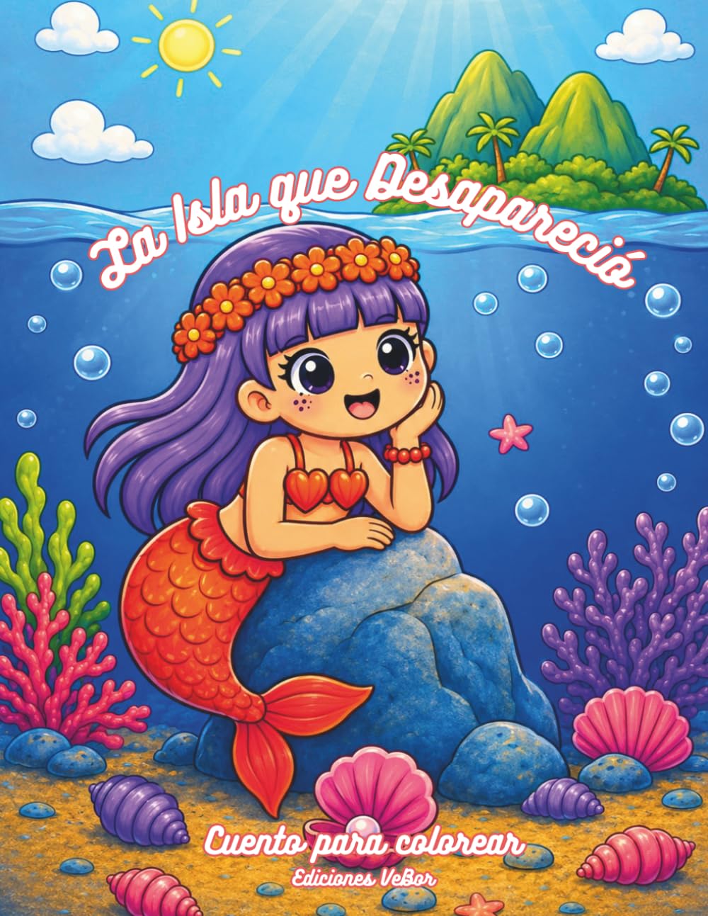 La Isla que Desapareció: Cuento para colorear (Mi Libro de Sirenas y Amigos del Mar)