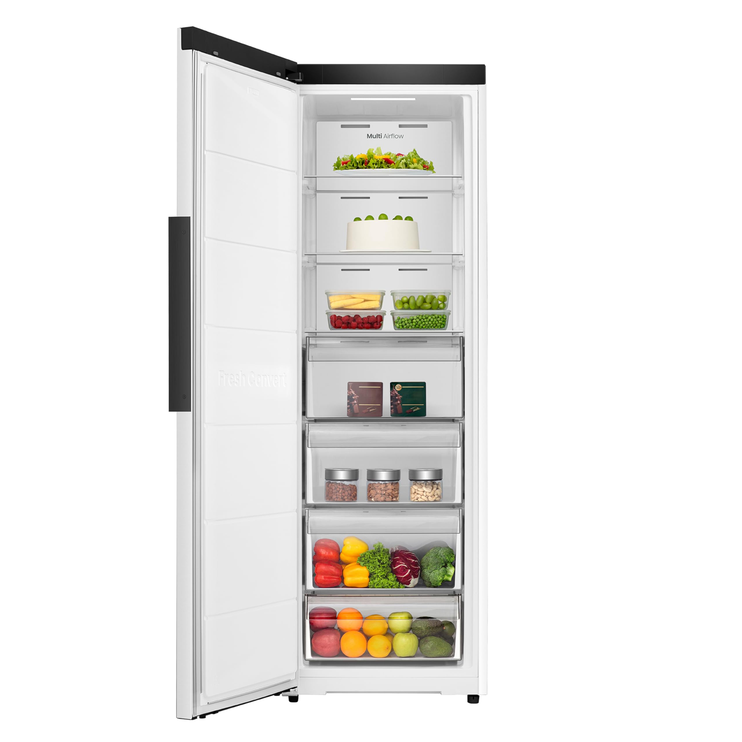 Hisense FT3K310SEWE Congelador, 1 Puerta De Libre Instalación Kitchen Fit, Class E, 312 L, Alto 185.6 cm x Ancho 59.5 cm, Color Blanco, Ventilación Inferior, Apertura de Puerta 90 Grados