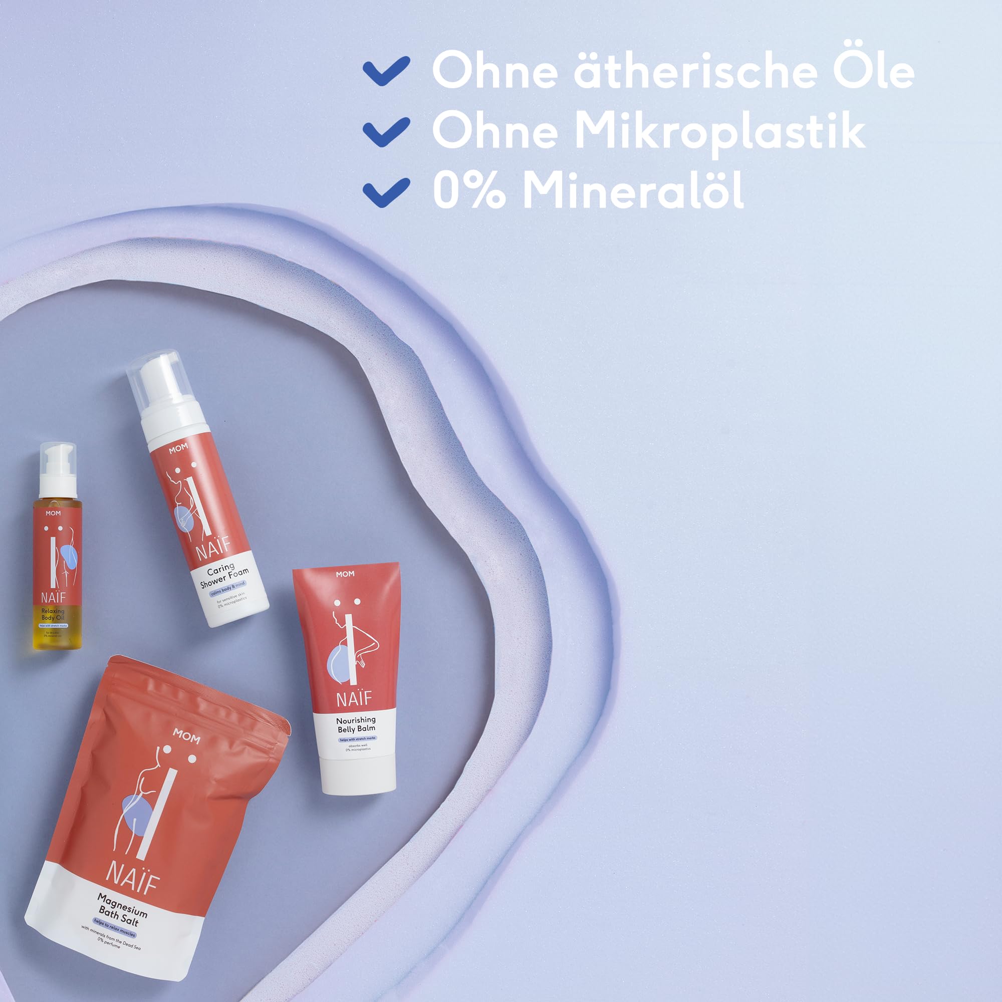 Naiwny - Odżywczy balsam na brzuch - dla kobiet w ciąży - bez mikroplastiku i oleju mineralnego, 75 ml