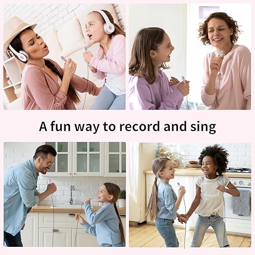 Miniatura 4 de Mini micrófono de karaoke USB C para teléfono Android, laptop, tabletas, pequeño micrófono ASMR para grabación de video de voz, canto, vlogging,