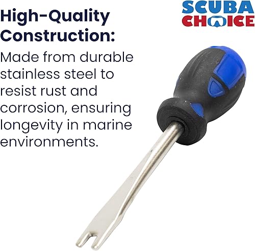 Miniatura 5 de Scuba Choice Herramienta de volante de válvula: llave de acero inoxidable resistente para mantenimiento de tanques de buceo, servicio de regulador y
