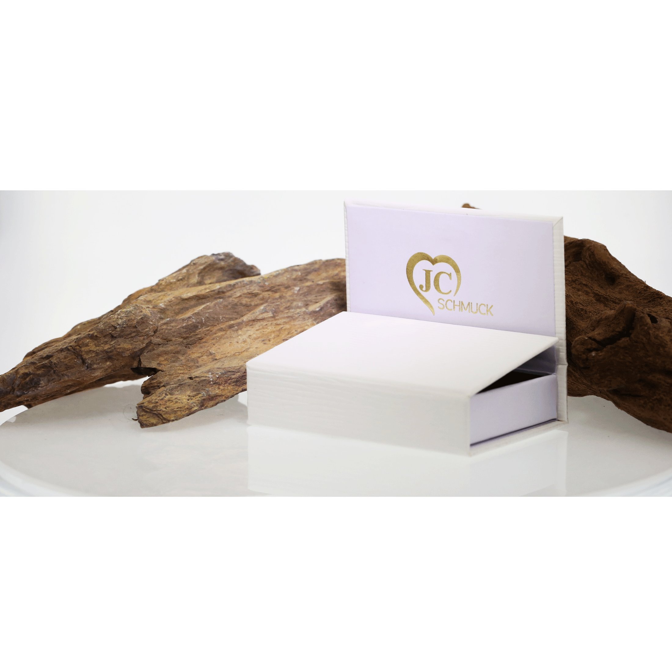 JC Trauringe Gold 333 Paarpreis Poliert I Traumhafte Eheringe breit 5 mm I Partnerringe Gelbgold mit Gravur in edler Schatulle I Klassische Hochzeitsringe Herrenring & Damenring mit Stein