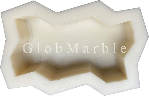 GlobMarble Molde de goma de piedra de pavimentación concreta PS 3030/1R. Moldes de pavimentadora