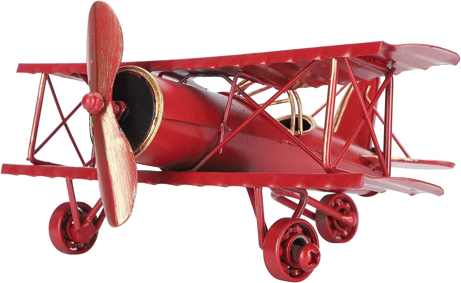 Shanrya Retro Airplane Model, Ornament Aircraft Sturdy Aeroplane Model Props Iron Airplane Toy for Families for Office, default