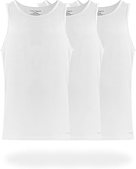 Pair of ThievesSlim Fit Men’s Tagless Tank Tops, 3 Pack Ultra Soft, Breathable Sleeveless A-Shirt for Men, AMZ Exclusive