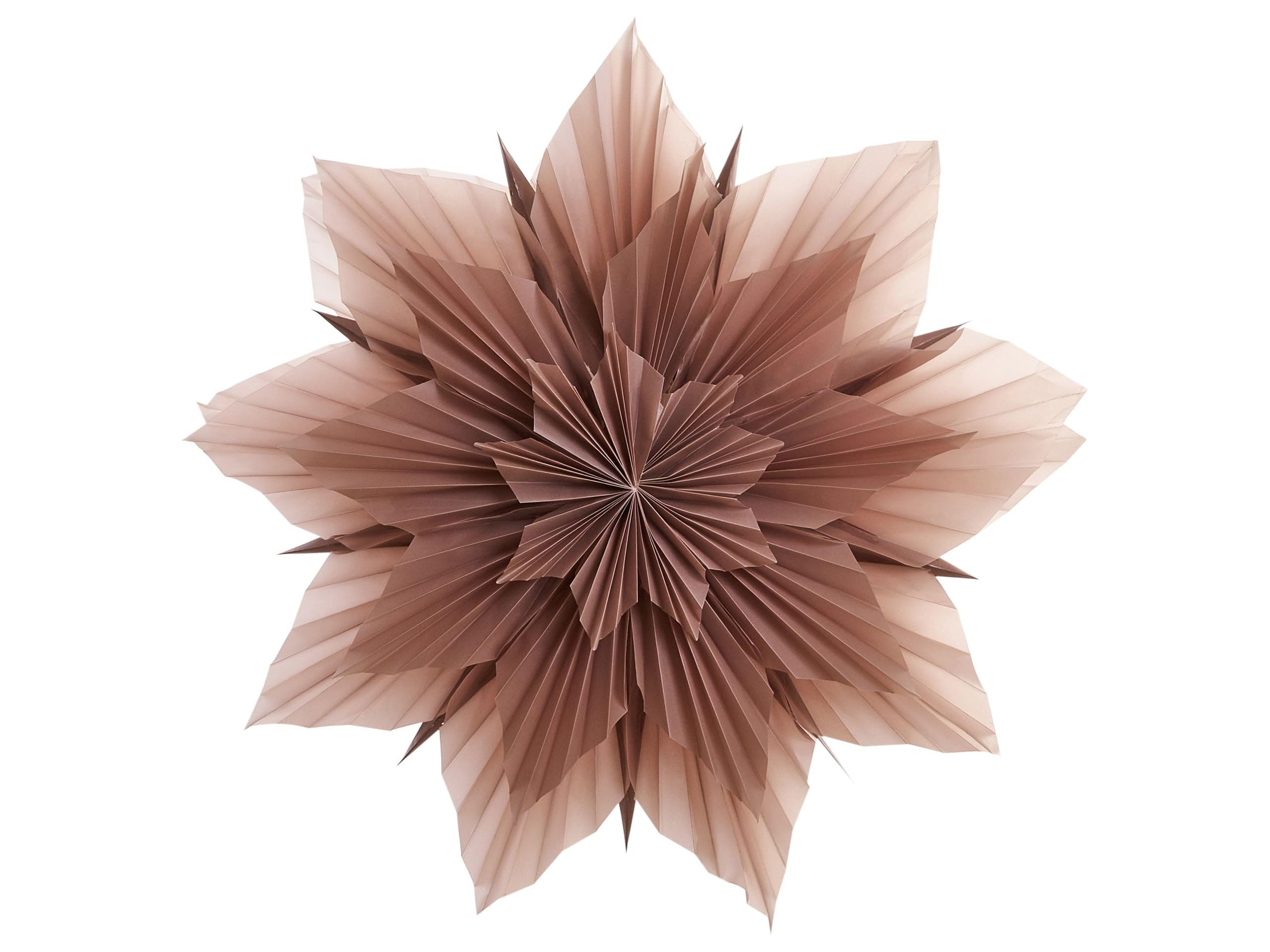 Beliani Décoration en Papier en Forme d'Étoile Flocon de Neige Lampe Suspendue Thème Noel Rose Osteran