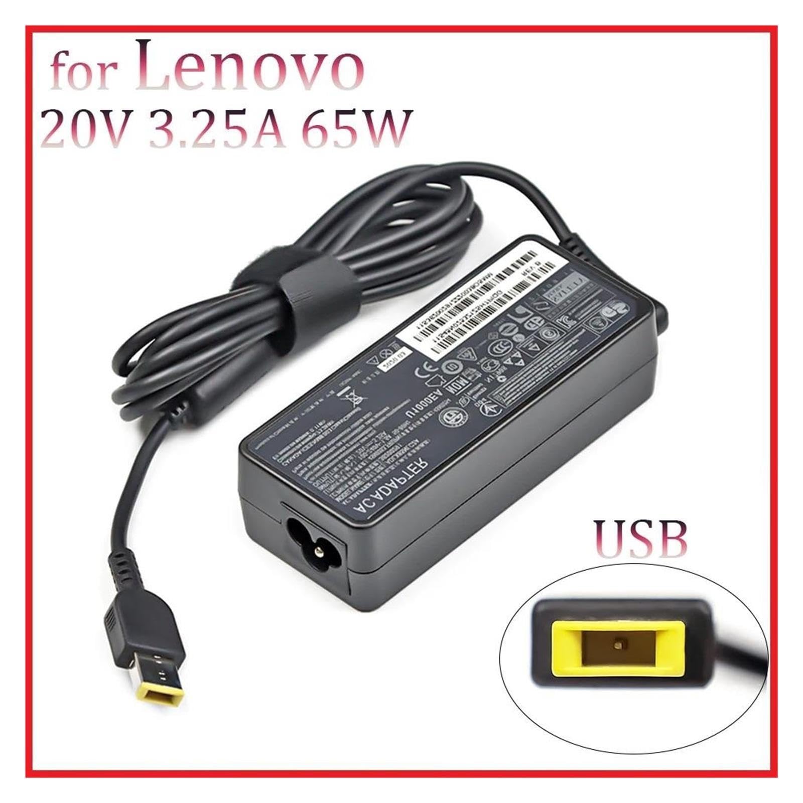 Adaptador De Corriente De Cargador De Vuelta De CA USB De 20V 3.25A 65W, Compatible con Lenovo, Compatible con Thinkpad, X301S X230S G500 G405 X1 Carbon E431 E531 T440s Yoga 13(100-240V AU Plug)