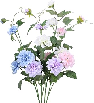 4pcs Artificial Flowers Long Stem Fake Peony Silk Hydrangea Bouquet Fake Peony Plastic Flower Arrangement Home Vase Wedding Table Centerpiece DIY Floral Decoration