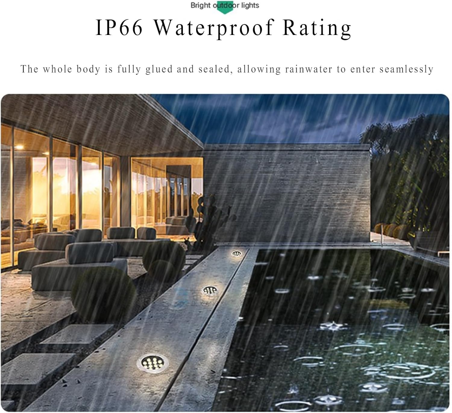 Outdoor Ground Lights LED Underground Light IP66 Waterproof Low Voltage AC12/24V Buried Lights for Garden Patio Pathway Yard Lawn Driveway Deck Step Walkway Landscape Lighting