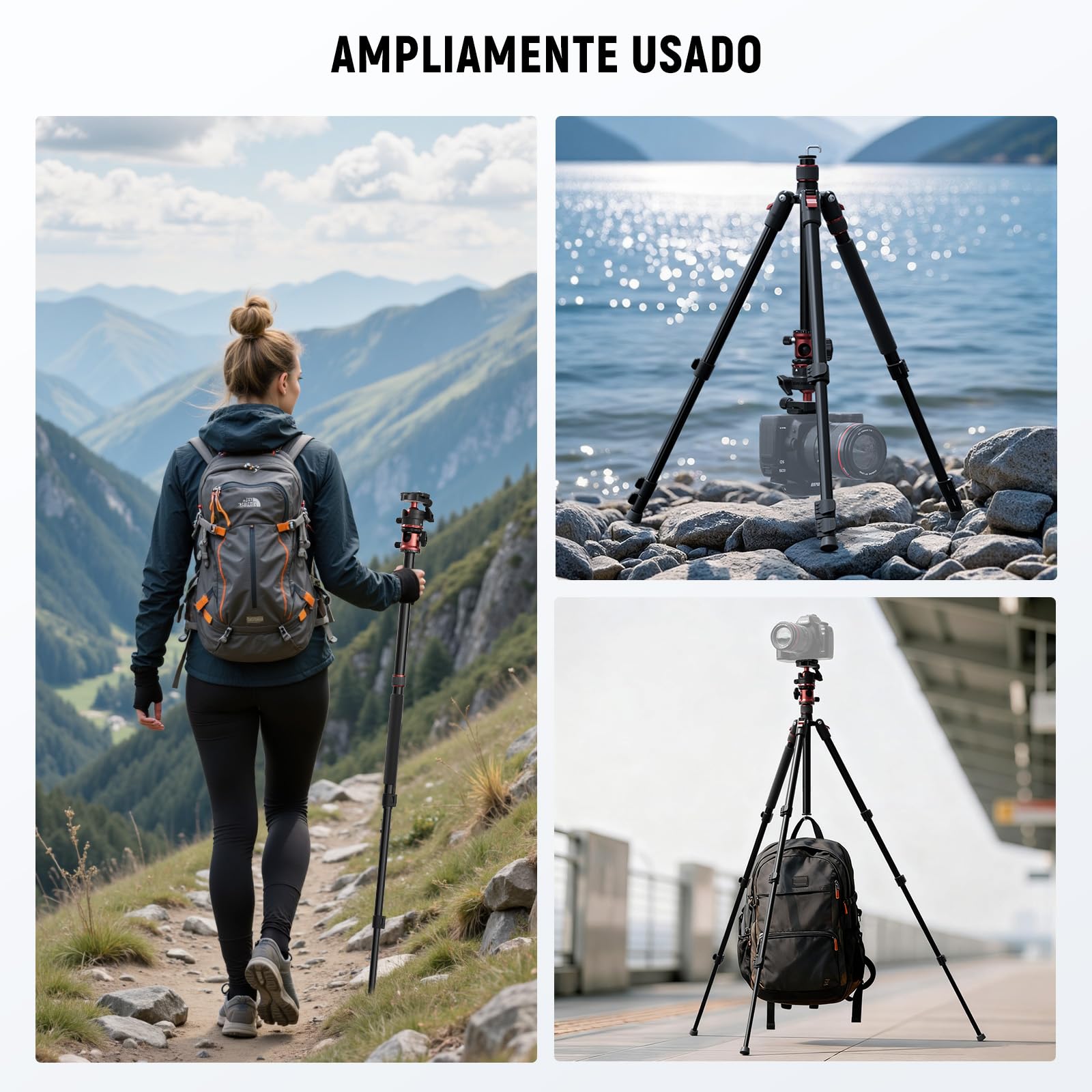 NEEWER Basics 70.9" 180cm Trípode Monopié Cámara con Columna Central & Rótula, Quick Release Overhead DSLR Soporte Móvil Compatible con iPhone Grabación Vídeo Viajes, Carga Máxima 17.6lbs 8kg, TP16
