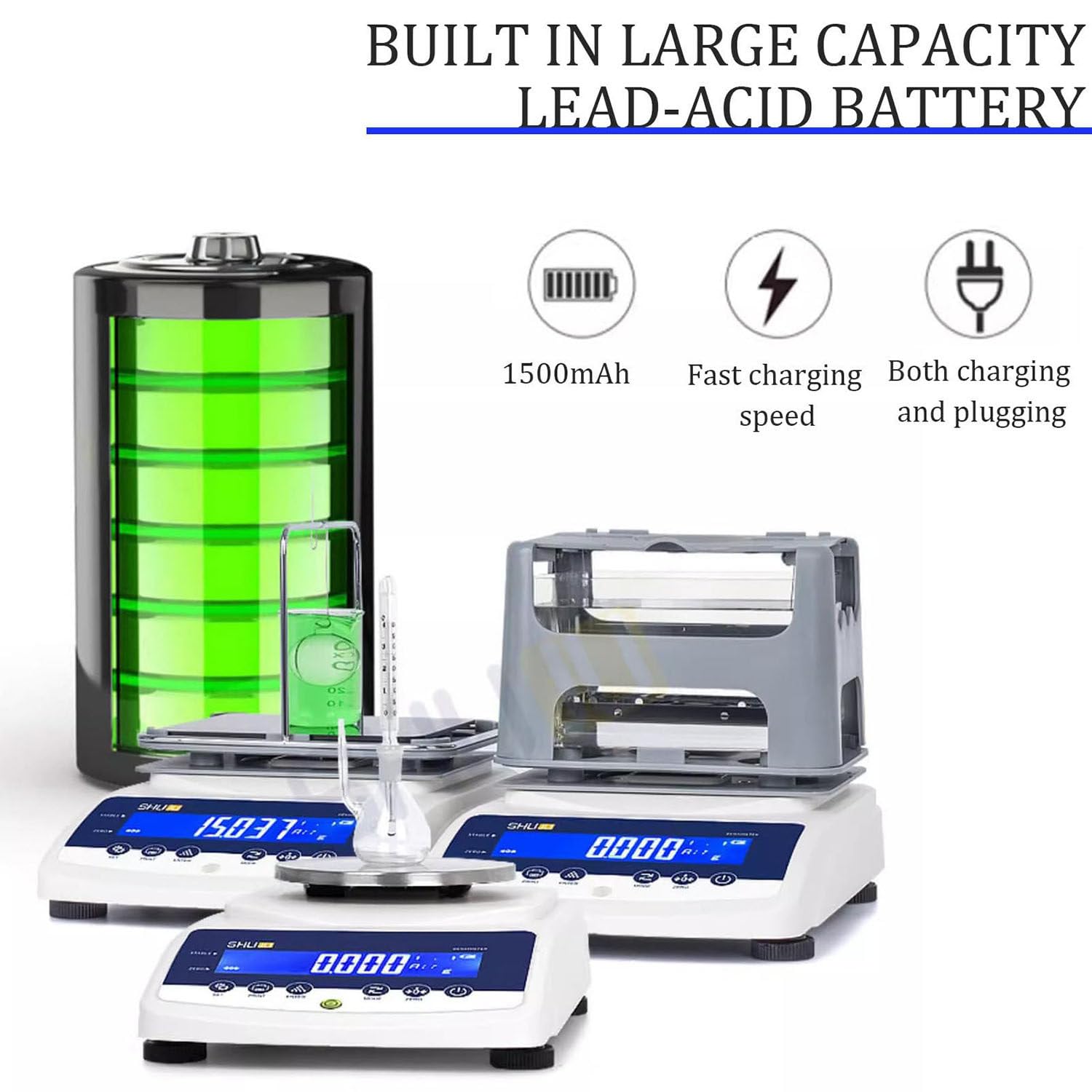 Tester digitale dei metalli preziosi, analizzatore di purezza dell'oro e densimetro, misura 300g-2000g con risoluzione 0.001g/cm3 per la rilevazione del carato