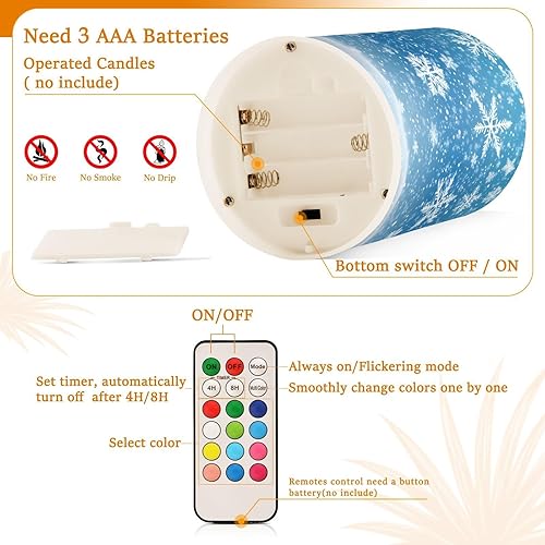 Vista 185 de Velas parpadeantes sin llama, velas LED moradas de mariposa lavanda con temporizador remoto, juego de 2 velas a pilas para San Valentín, boda