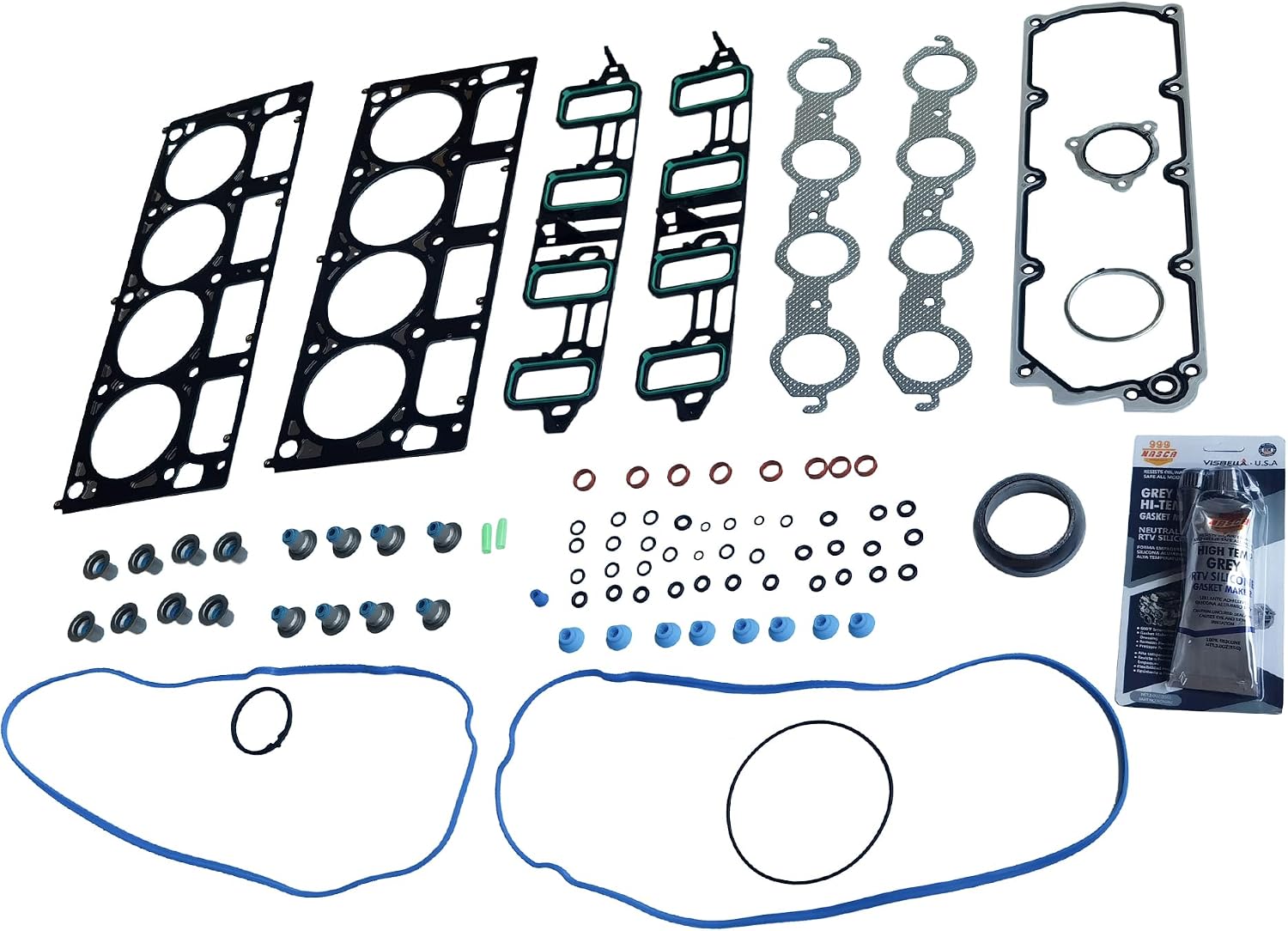 MLS Head Gasket Set w/Seal Silicone for Cadillac Escalade for Chevrolet Express for Chevrolet Silverado for Chevrolet Suburban for Gmc Savana for Gmc Sierra for Gmc Yukon XL for Hummer H2