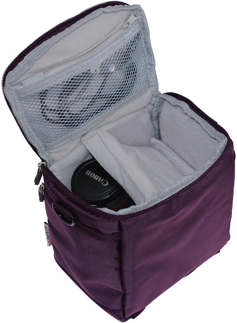 Navitech Purple DSLR & Lens Camera Bag Case Compatible With Canon PowerShot SX420 is