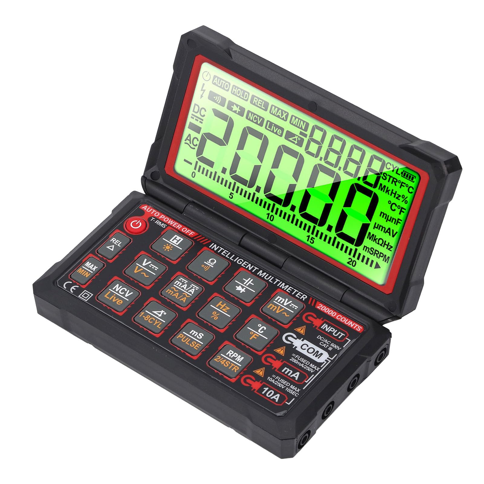 Digital Multimeter Auto Repair Multimeter Volt Meter Smart Dwell Angle Electric Circuit Testing Device RPM Engine Speed Measurement