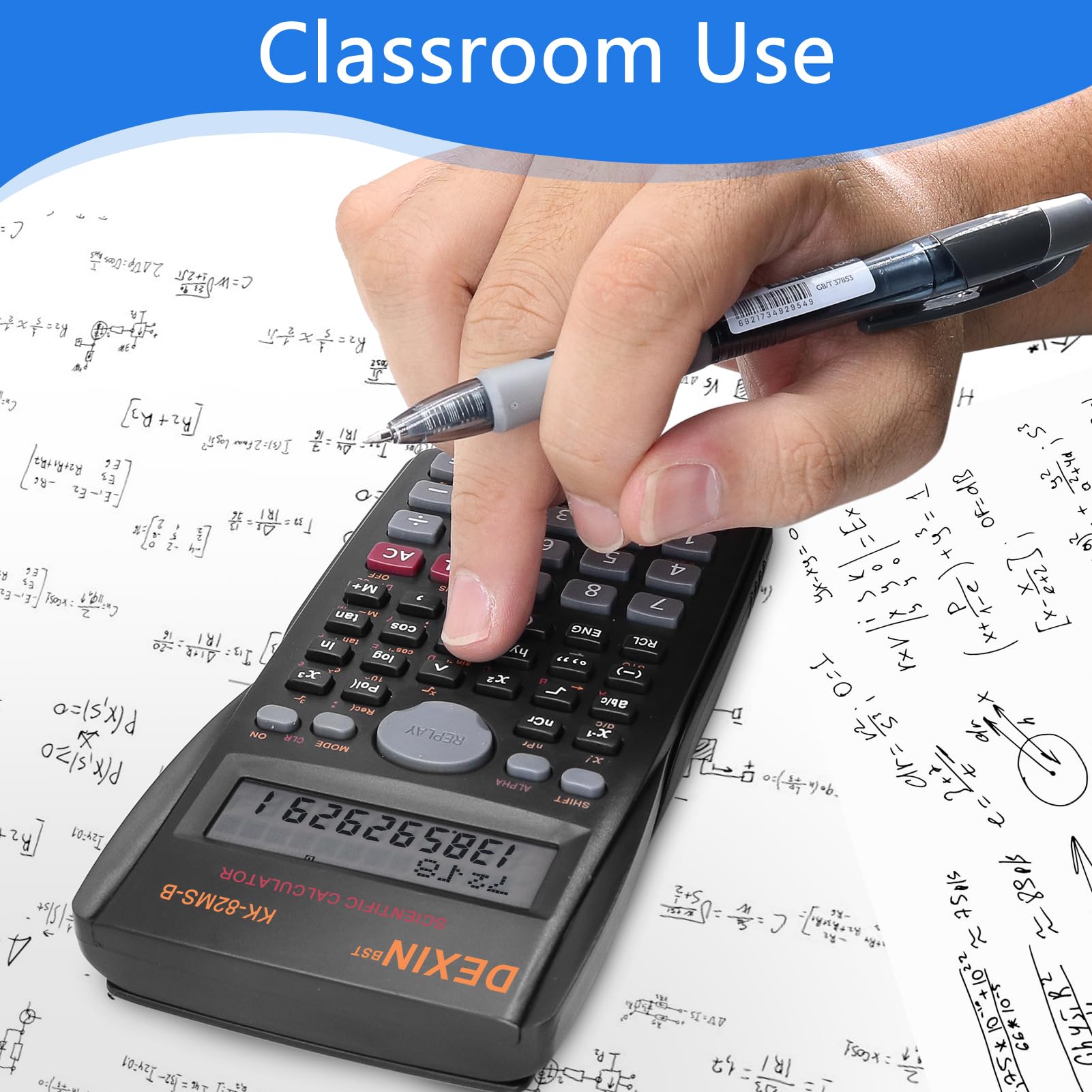 Confezione da 10 calcolatrici scientifiche per ingegneria, calcolatrice con display a 2 righe, calcolatrice matematica, ideale per studenti, insegnanti, scuole medie, università e uffici