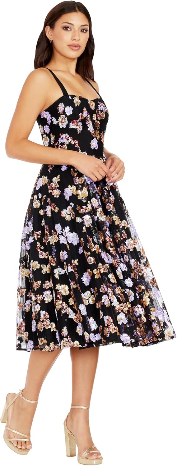 Dress The Population Womens Nessa Fit and Flare Midi Dress - Image 4