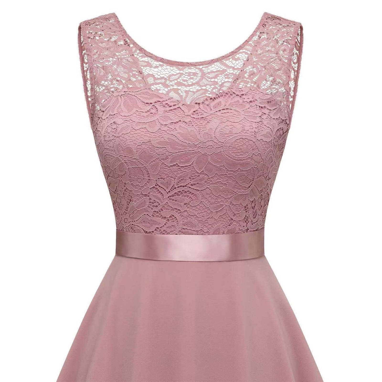 Damen Cocktailkleid Elegant Abendkleid Hochzeitskleid Festliche Ärmelloses Brautjungfernkleid Partykleid Sommer