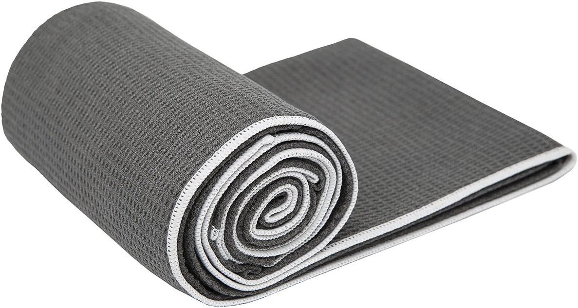 Hot Yoga Towel - Mat-Sized, Microfiber, Super Absorbent, Anti-Slip, Injury Free, 24" x 72" - Best Bikram Yoga Towel - Exercise, Fitness, Pilates Gear