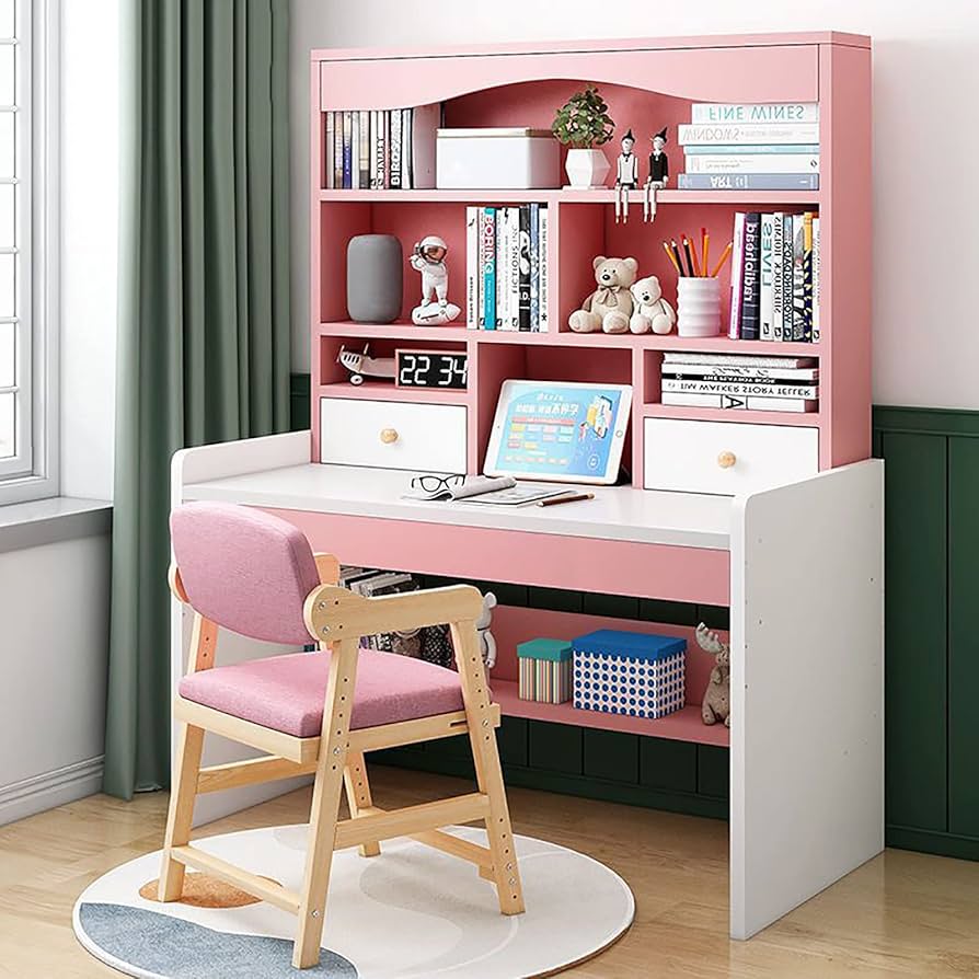 Amazon.com: QQXX Height Adjustable Desk and Chair Set,Wooden