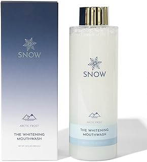 SNOW Oral Care Teeth Whitening Mouthwash | Alcohol Free Whitening Mouthwash | Promotes Fresh Breath and White Teeth | Made with Soothing Aloe for Sensitive Gums (Arctic Frost)