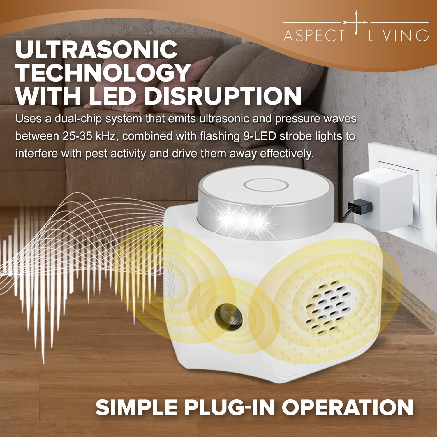 Ultrasonic Pest Repeller Plug in – White 4 Modes Rodent Repellent for Mice, Rats, Squirrels, Bats, Indoor Mouse Deterrent Device for Home, Garage, Attic, Basement, RV - Image 5