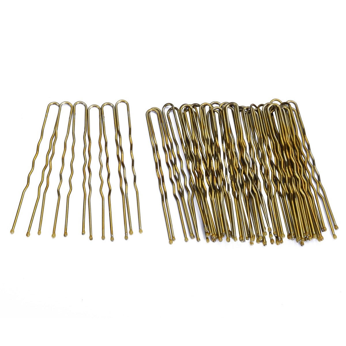 300 koka włosy bobby szpilki w kształcie litery U, uchwyty do włosów do spinania balet siatka do włosów dla kobiet 6 cm / 2,3 cala złoty Tbestmax