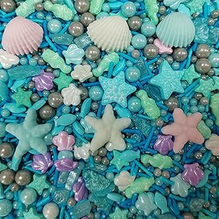 Homankit Ocean Sprinkles for Cake Decorating Edible Hippocampi Starfish ...