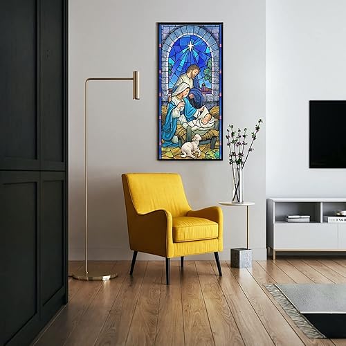 Miniatura 7 de Kits de pintura de diamante 5D para bricolaje para adultos, tamaño grande, arte de diamante completo con taladro, diamantes de imitación pegados,