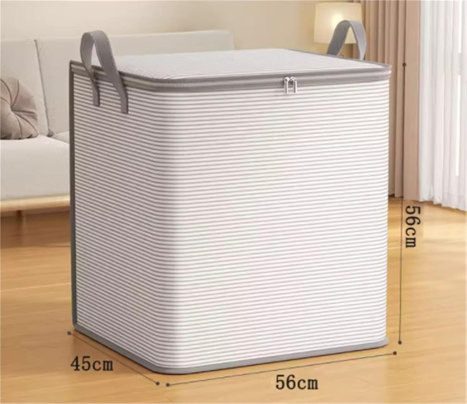 Storage Bins Storage Bags Folding Clothes Portable Wardrobe Storage Box with Reinforced Handle Zipper Storage Container(G,56x45x56cm)