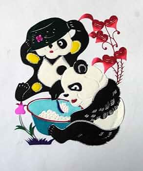 中国 切り絵 風景画 動物保護区 パンダ アニマル 剪紙 アートクラフト3枚 中国 切り絵 風景画 動物保護区 パンダ アニマル 剪紙 アート