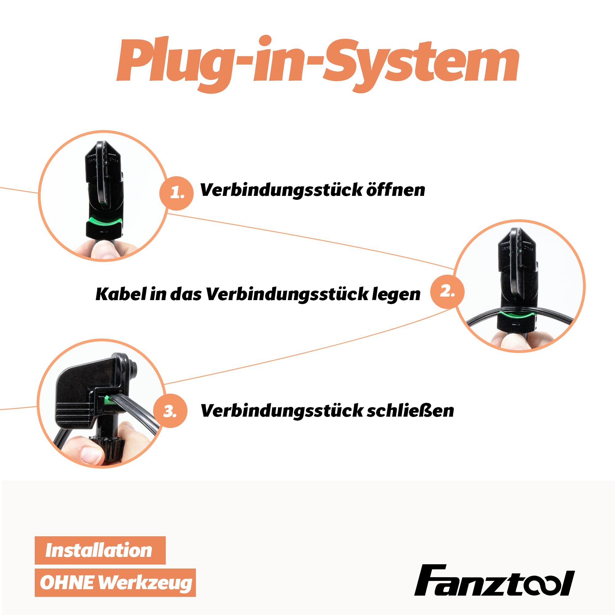 FANZTOOL Gartenbeleuchtung LED mit Strom, Niederspannung, 6x Wegeleuchte, IP65 Wasserdicht, 3000k, 23 Meter, inkl. Steuereinheit und Timer-Funktion