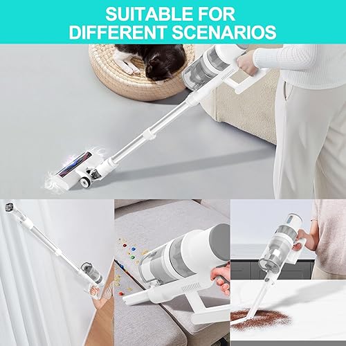 Miniatura 5 de Aspiradora inalámbrica, potente aspiradora inalámbrica de 18000 Pa 6 en 1, 45 minutos de largo tiempo de funcionamiento, luces LED aspiradora para