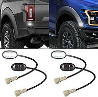 Vista 1 de POPMOTORZ Conjunto de 4 Luces LED Marcadoras Laterales de Guardabarros, 2 Luces Blancas de Extensiones de Guardabarros Delanteros y 2 Lámparas