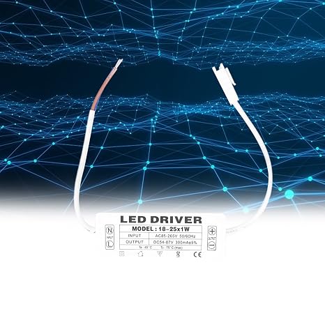 Generic LED Driver Constant Current 300mA Compact Power Supply for DIY Projects, ABS Material, Size 3.2x1.1x0.8