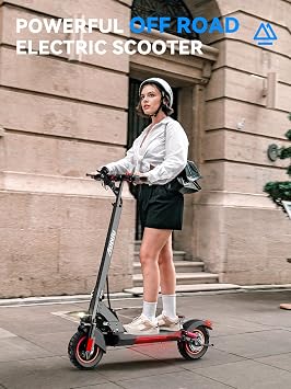 M4 Electric Scooter for Adults with Seat Off Road Escooter Fast 28mph E Scooter Long Range 31-37 Miles 300 Lbs+ Heavy Duty Electric Scooters All Terrain Foldable for Teens Commuting