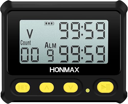 Miniatura 4 de Temporizador de intervalo 8200 y cronómetro, retroiluminación, carga USB-C, reloj