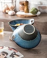 Vista 8 de UNICASA Juego de 2 cuencos japoneses para ramen con palillos, cucharas y reposos, cuencos de fideos de porcelana profunda de 26 onzas para Udon