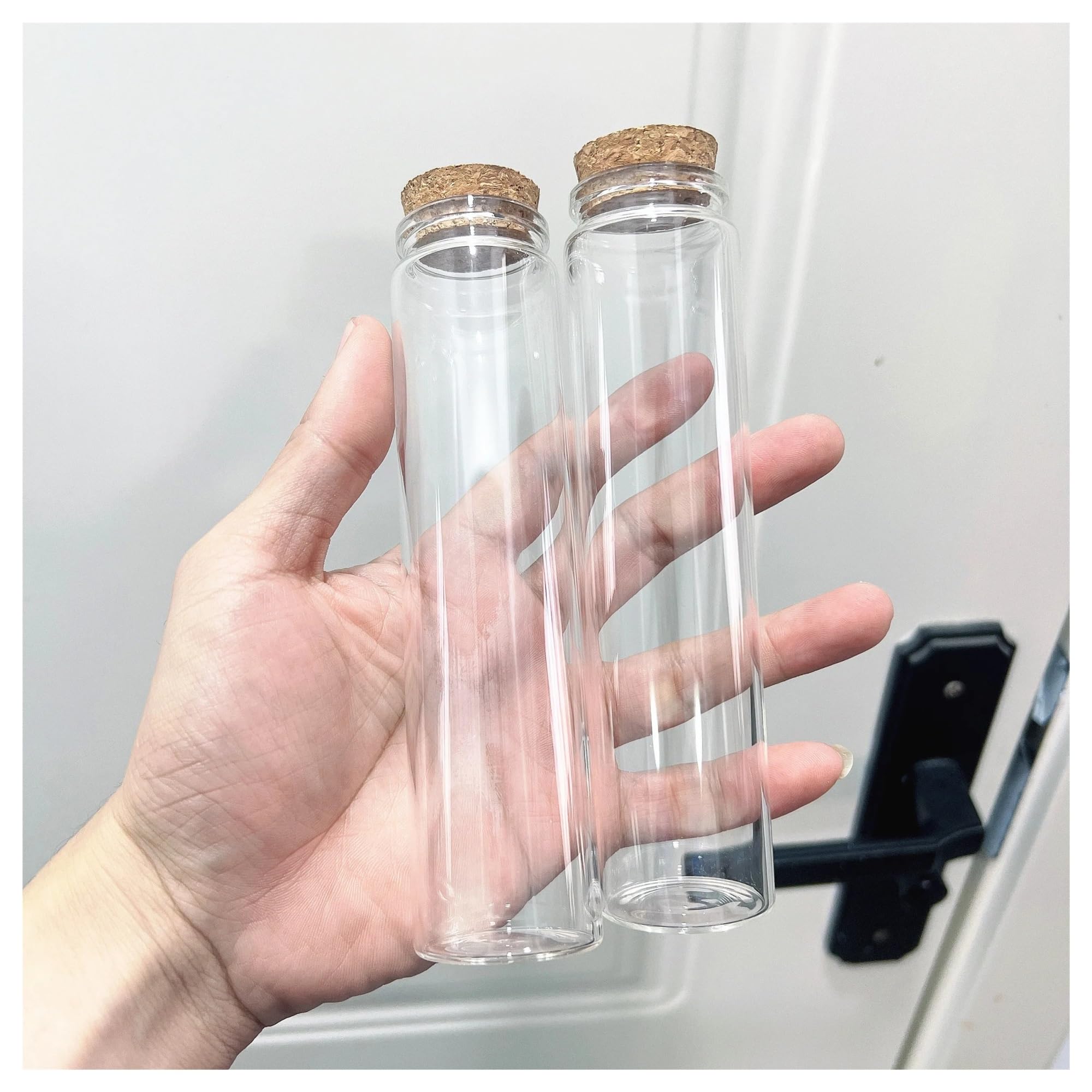 EDVTK35 12 PCS 125ml Glass Bottle Stopper Storage 26×37×150mm Glass Jar Spice Cork Bottle Candy Containers Vials Test Tube Bottling