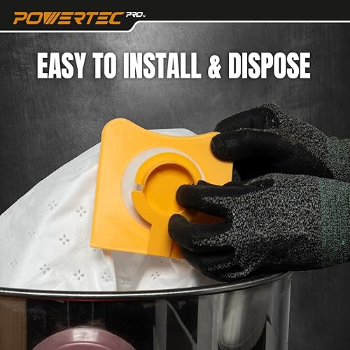 Miniatura 7 de POWERTEC PRO 496187 Bolsas de vacío prémium para polvo húmedo y polvo seco, 5 unidades, para extractor de polvo Festool CT 26, bolsas de filtro de