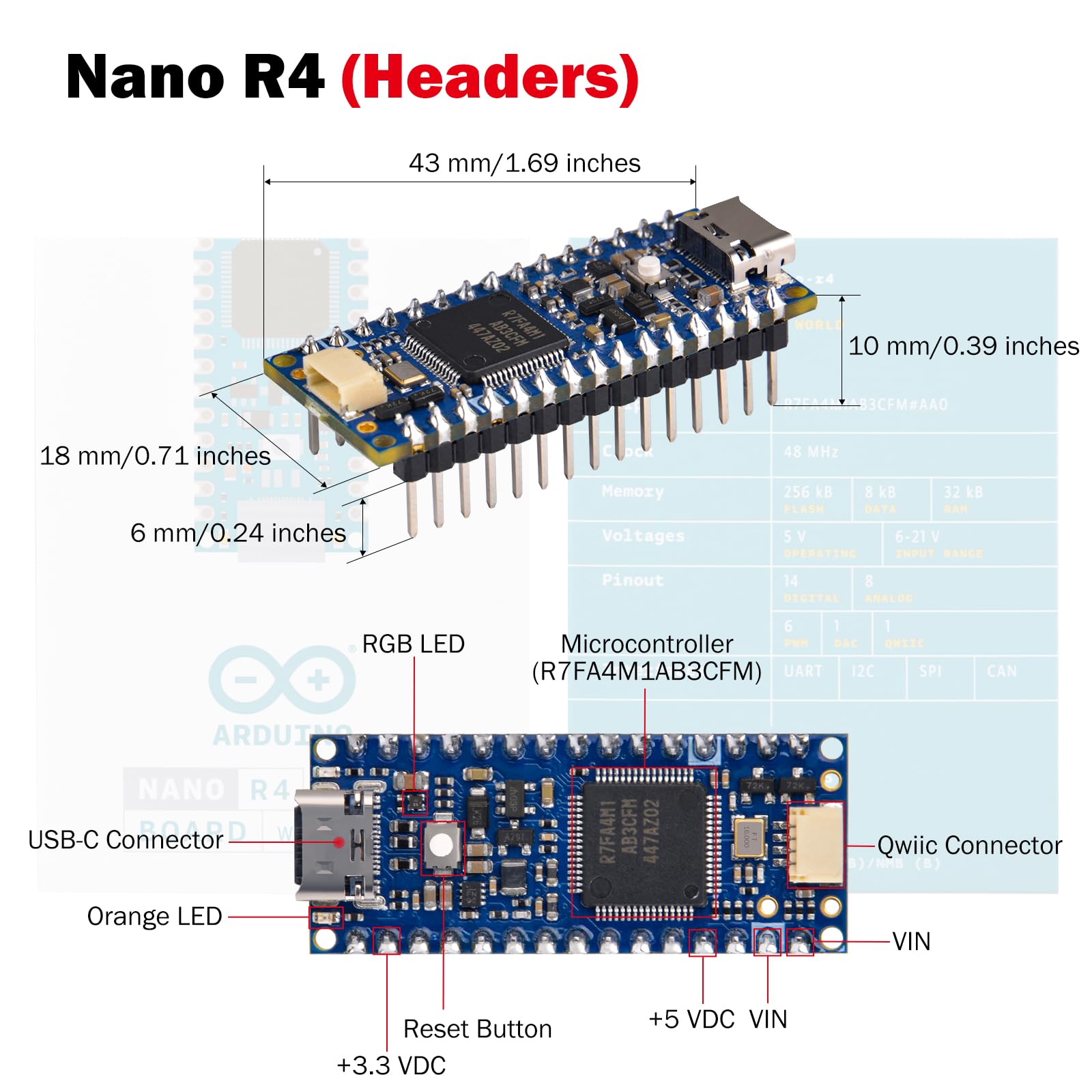 GeeekPi DIY Kit for Arduino Nano R4 with Headers, Beginner Electronics Learning Set, Includes Breadboard, LEDs, Resistors, Transistors,Push Buttons,Jumper Wires,USB-C Programming Cable,with Tutorial — view 3