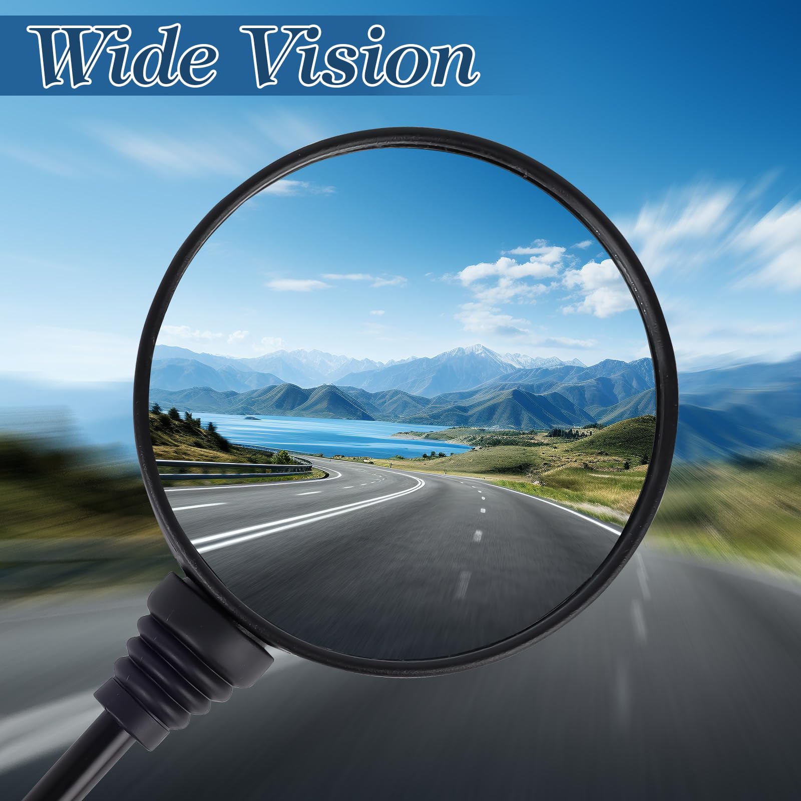 Specchietti Moto Universali Pieghevoli - 2 Pezzi Con Staffe E Viti - Regolabili 360° - Omologati Per Scooter E Cruiser - Foto 3