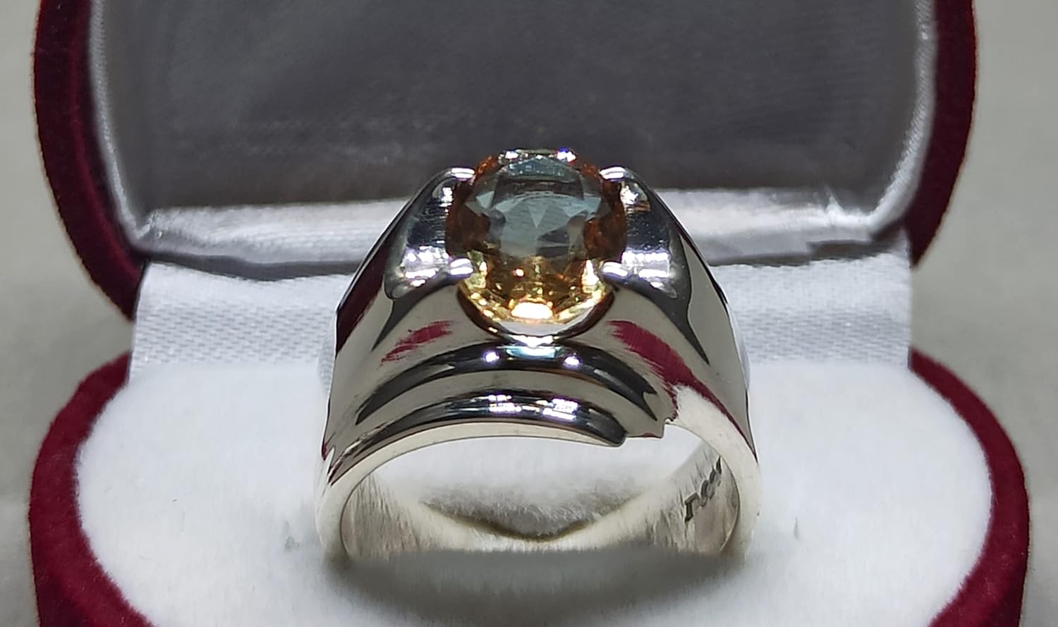 3 Carat Oval Cut Alexandrite Mens Elegant Ring Sterling Silver 925 Handmade Color Changing Gemstone Ring Gift for Him