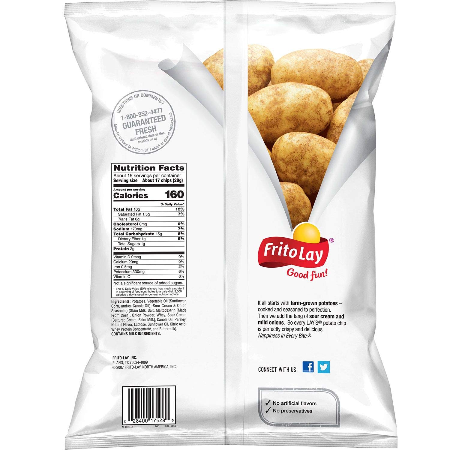 Amazon.co.jp: ビッグサイズ Lay's (レイズ),サワークリーム