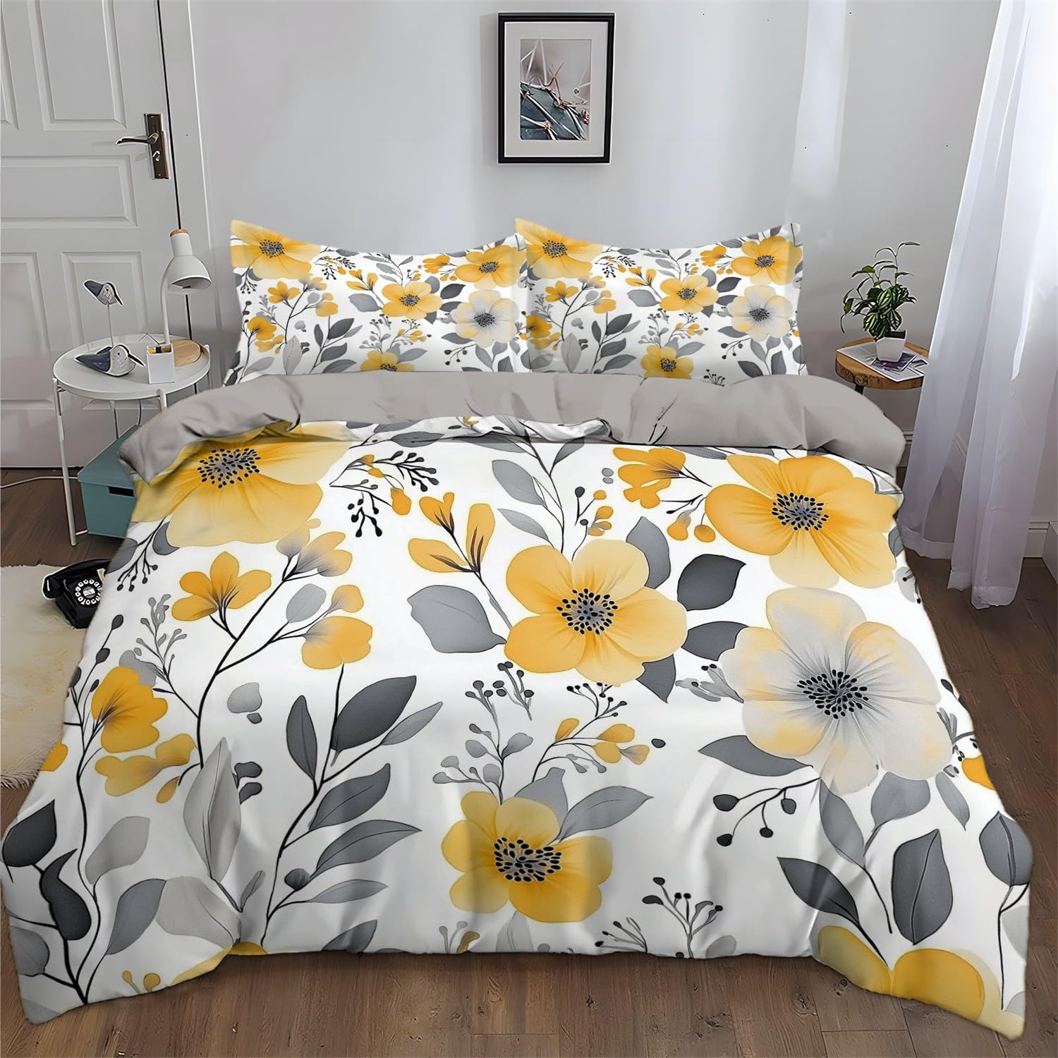 Housse De Couette - Fleur Aquarelle - Imprimé 3D - Microfibre