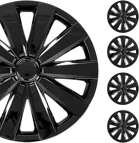 Miniatura 15 de OMAC - Juego de 4 tapas de cubo ABS gris plateado de 16 pulgadas, tapas para Rines 16, fundas de rueda premium de 16 pulgadas, juego de fundas